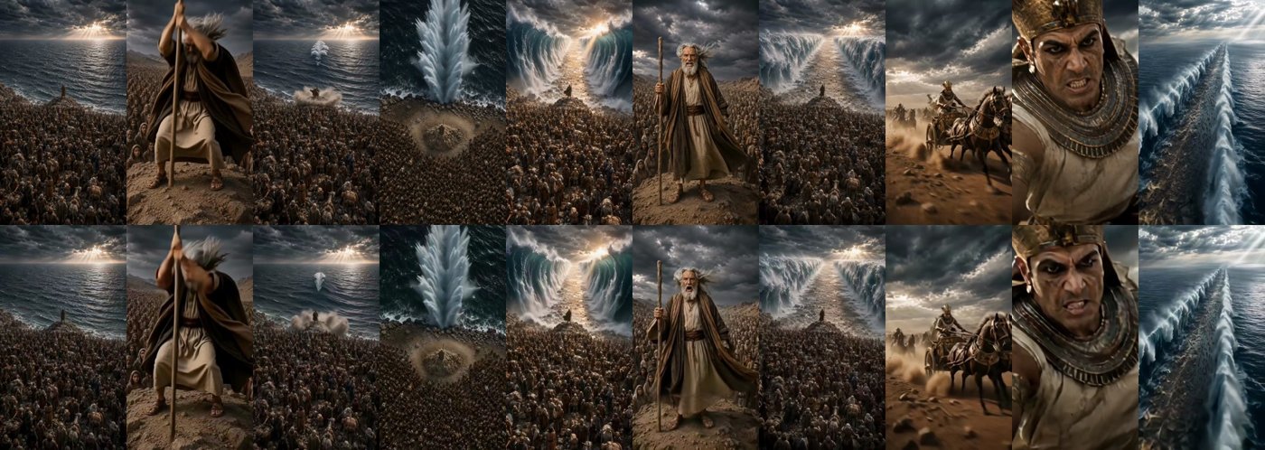 Every shot of the source above, every shot of our film below