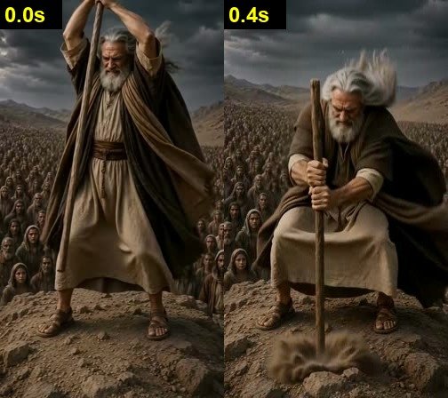 The frames of one 0.5-second shot, read by the model